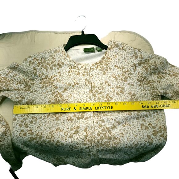 Mountain Lake Cheetah Print Cardigan Sweater Womens Size M Tan Brown Long Sleeve - Picture 5 of 6